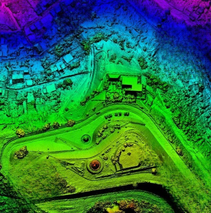 3D digital elevation model from a drone survey
